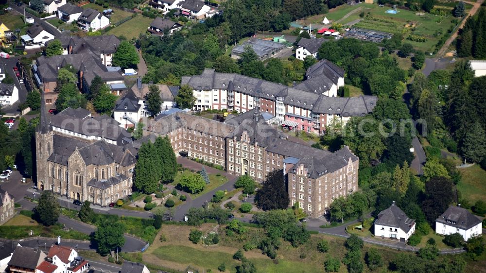 Hausen (Wied) from above - Retirement home St. Josefshaus in Hausen (Wied) in the state Rhineland-Palatinate, Germany