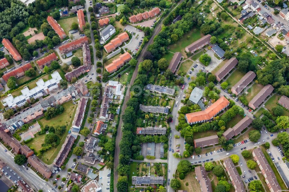 Aerial photograph Kiel - Senior center Friederica von Ellendsheim-Haus on Christianistrasse on street Christianistrasse in the district Hassee in Kiel in the state Schleswig-Holstein, Germany