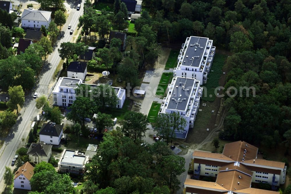Aerial image Berlin - Construction site of a new build retirement home - Wohnheimes on Koepenicker Strasse in the district Koepenick in Berlin, Germany
