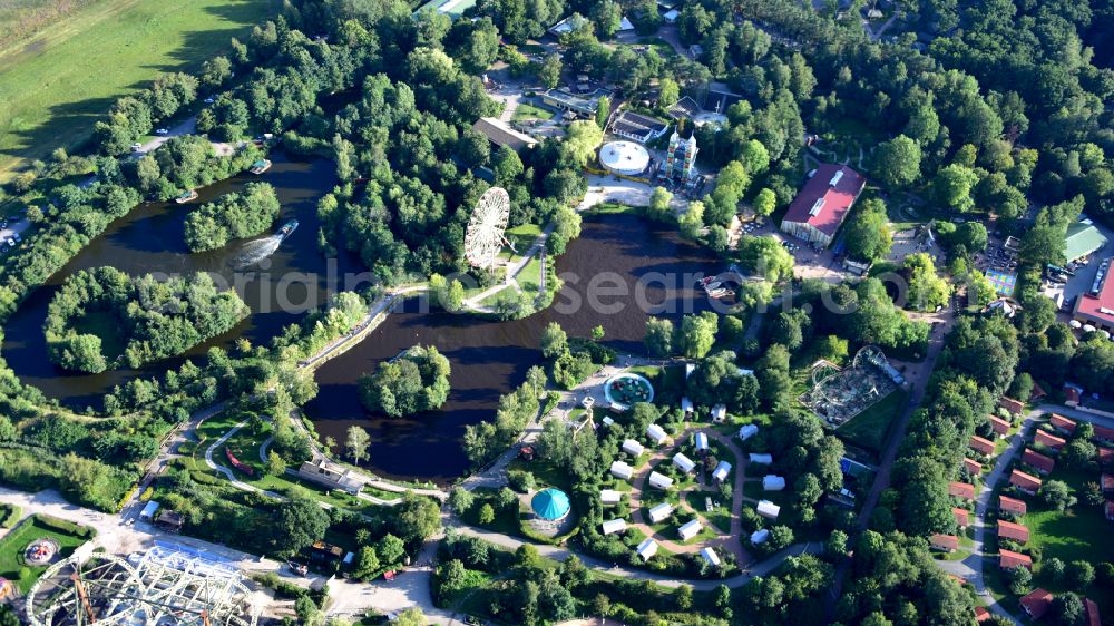 Aerial photograph Hodenhagen - Serengeti Park Amusement Park with Zoo and African Animals in Hodenhagen in the state of Niedersachsen, Germany