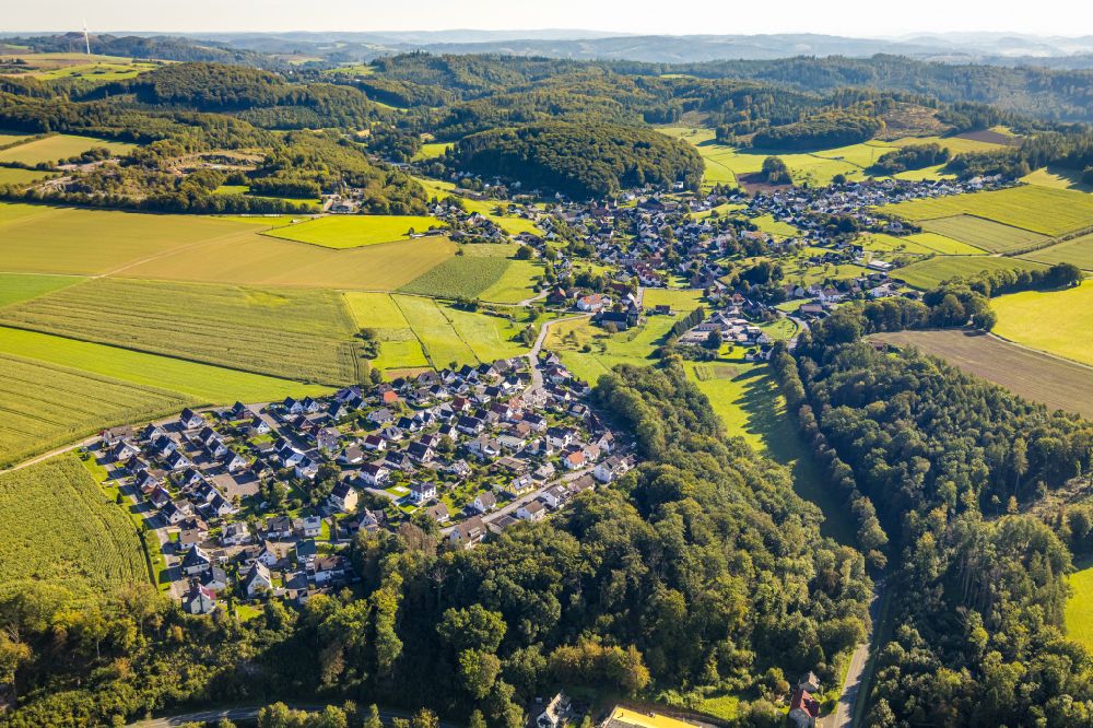 Aerial image Beckum - The district on street Am Beule in Beckum at Sauerland in the state North Rhine-Westphalia, Germany