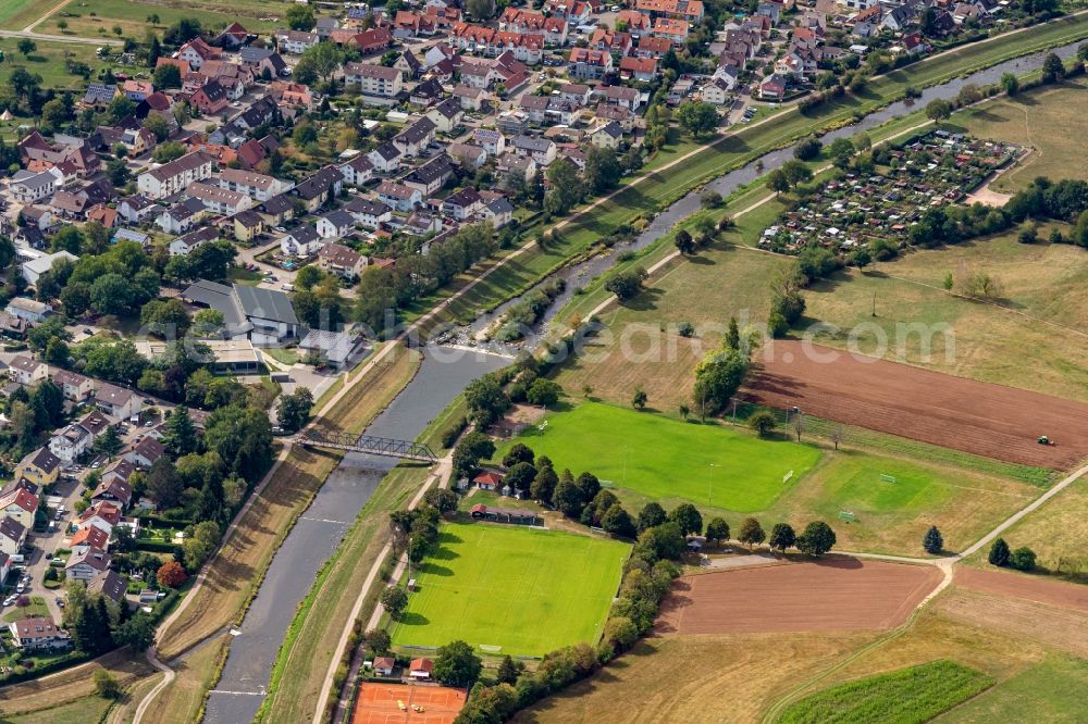 Aerial photograph Wasser - The district on Elz , Ortsteil von Emmendingen in Wasser in the state Baden-Wuerttemberg, Germany