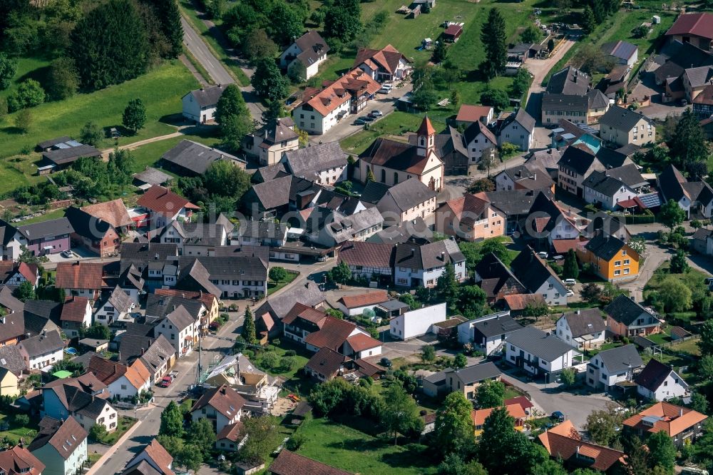 Ettenheim from the bird's eye view: The district in Ettenheimweiler in the state Baden-Wurttemberg, Germany