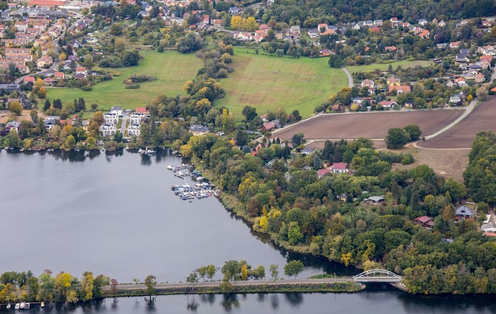 Aerial image Schwielowsee - The district Geltow in Schwielowsee in the state Brandenburg, Germany