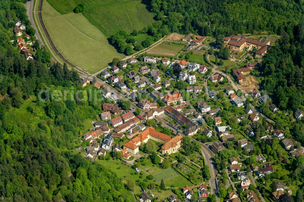 Aerial image Freiburg im Breisgau - The district Guenterstal in Freiburg im Breisgau in the state Baden-Wuerttemberg, Germany