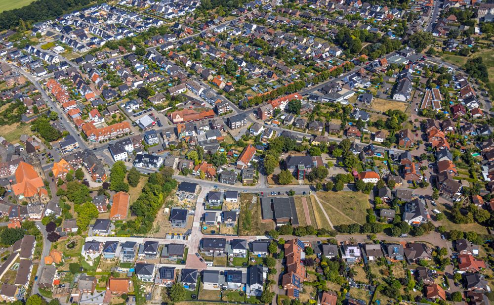 Hamm from the bird's eye view: The district in the district Bockum-Hoevel in Hamm at Ruhrgebiet in the state North Rhine-Westphalia, Germany
