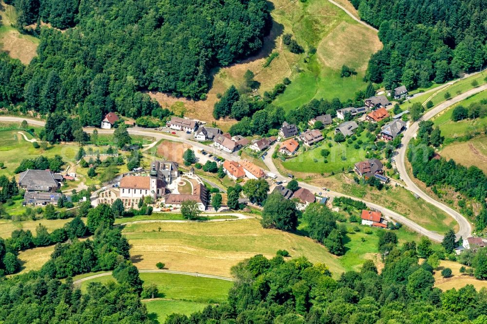 Aerial image St Ulrich - The district with Kirche in St Ulrich in the state Baden-Wurttemberg, Germany