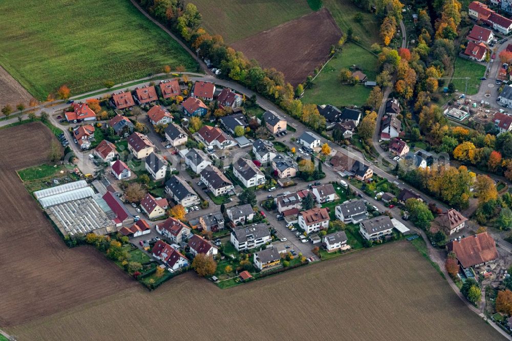 Kirchzarten from the bird's eye view: The district in Kirchzarten in the state Baden-Wuerttemberg, Germany