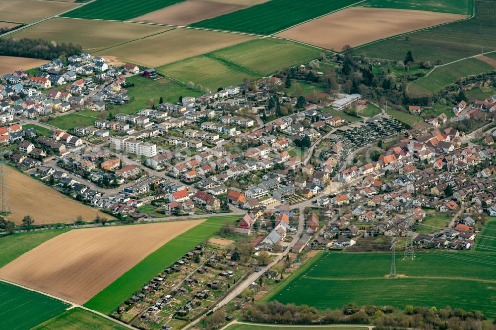 Horkheim from above - The district Klingenberg in Horkheim in the state Baden-Wuerttemberg, Germany