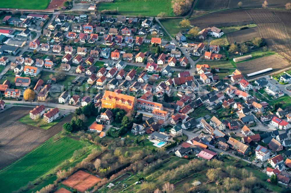 Aerial photograph Friesenheim - The district Oberweier in Friesenheim in the state Baden-Wurttemberg, Germany