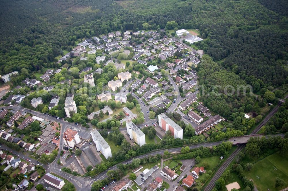 Aerial image Hanau - Settlement area in the district Grossauheim in Hanau in the state Hesse, Germany
