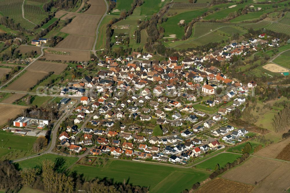 Aerial photograph Tutschfelden - The district Ortsteil von Herbolzheim in Tutschfelden in the state Baden-Wurttemberg, Germany