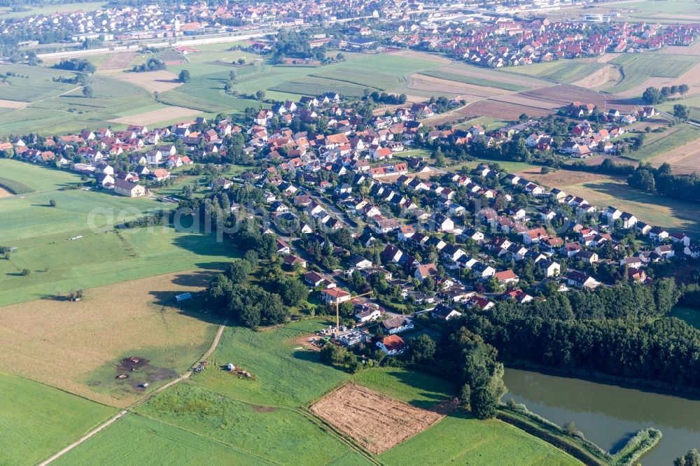 Baiersdorf from the bird's eye view: Settlement area in the district Igelsdorf in Baiersdorf in the state Bavaria, Germany