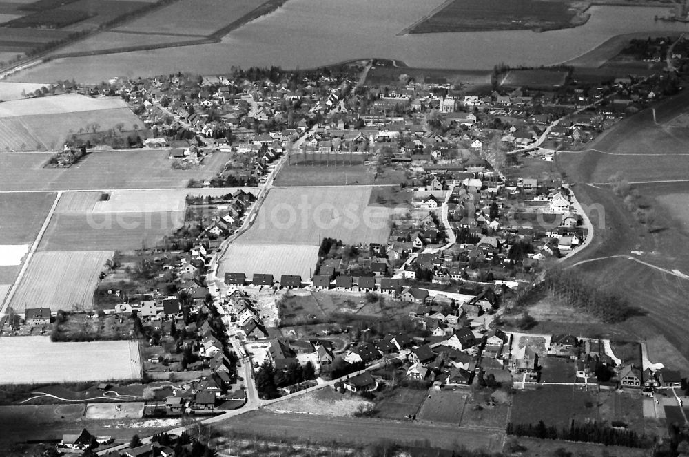 Xanten from above - Settlement area in the district Luettingen in Xanten in the state North Rhine-Westphalia, Germany
