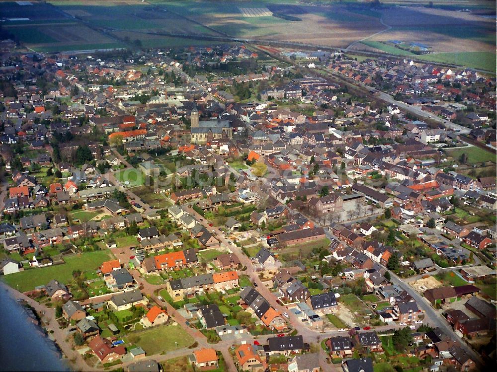 Aerial photograph Kerken - The district in the district Nieukerk in Kerken in the state North Rhine-Westphalia, Germany
