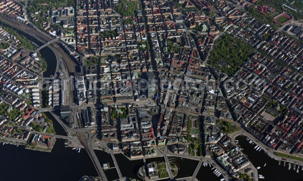 Aerial image Stockholm - Settlement area in the district Soedermalm in Stockholm in Stockholms laen, Sweden