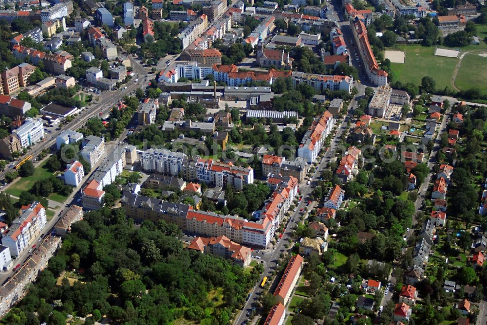Aerial photograph Leipzig - The district in the district Suedvorstadt in Leipzig in the state Saxony, Germany