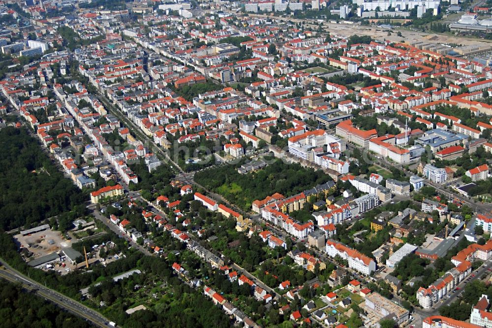 Aerial photograph Leipzig - The district in the district Suedvorstadt in Leipzig in the state Saxony, Germany