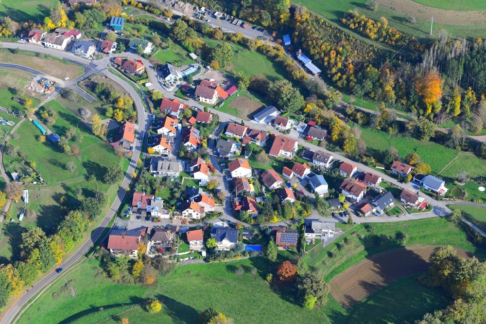 Aerial image Hasel - The district Wegscheide in Hasel in the state Baden-Wuerttemberg, Germany