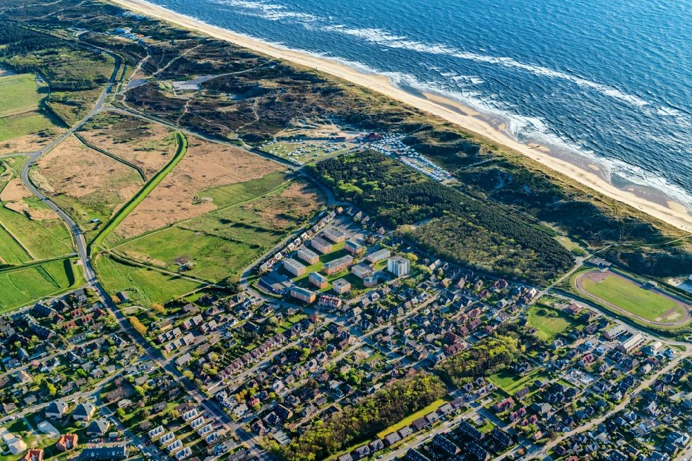 Aerial photograph Sylt - Settlement area of Westerland and Tinnum on Sylt in the state of Schleswig-Holstein, Germany