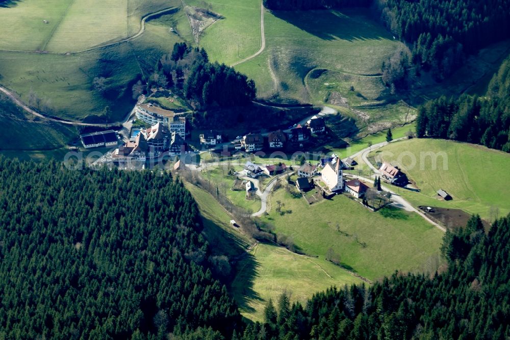 Wolfach from above - Settlement area in Wolfach in the state Baden-Wuerttemberg, Germany