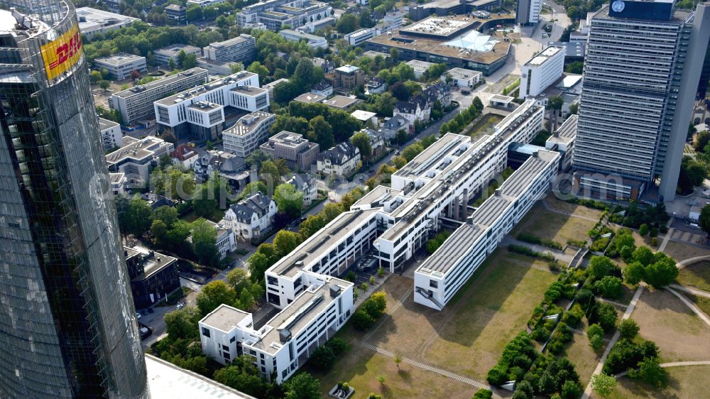 Bonn from above - Deutsche Welle Headquarters in Bonn in the state North Rhine-Westphalia, Germany