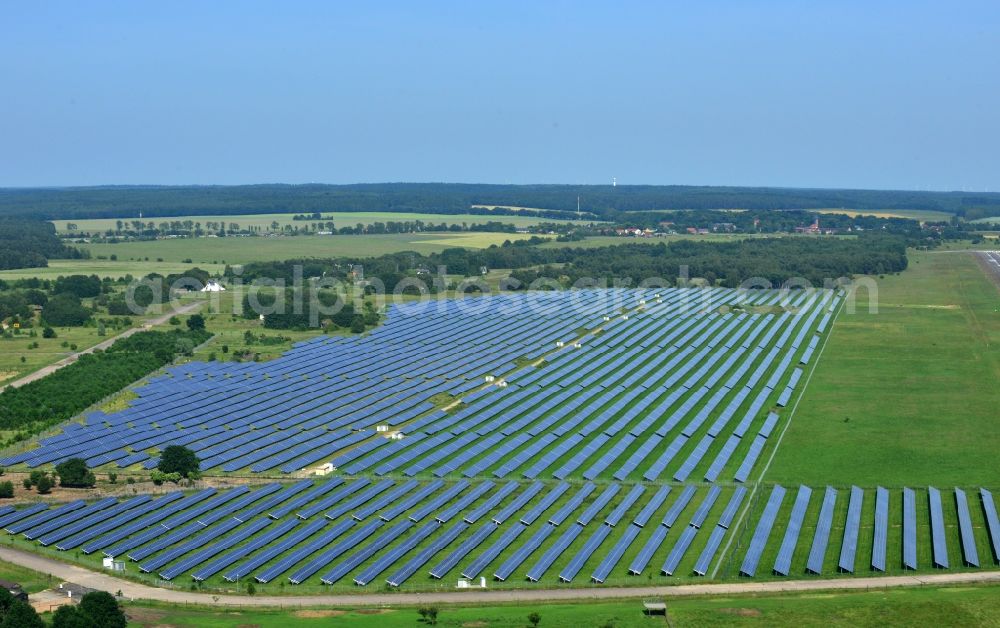 Aerial photograph Werneuchen - Construction preparation for the Solar Park / photovoltaic system Werneuchen