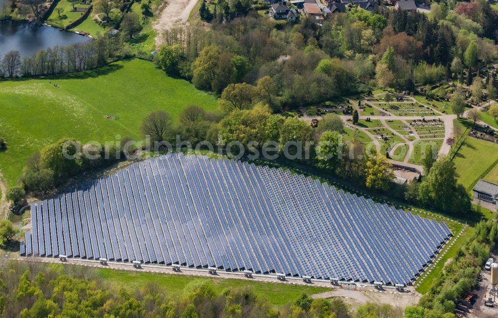 Aerial photograph Glücksburg - Solar power plant and photovoltaic systems in Gluecksburg in the state Schleswig-Holstein, Germany