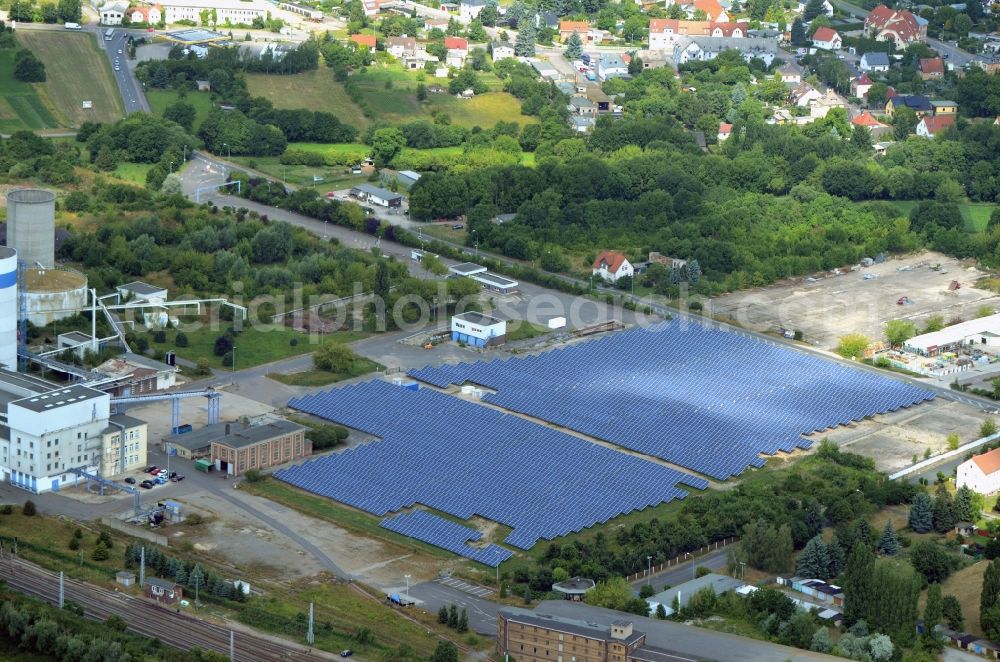 Delitzsch from the bird's eye view: View at Solar Park - Solar power plant in Delitzsch in Saxony