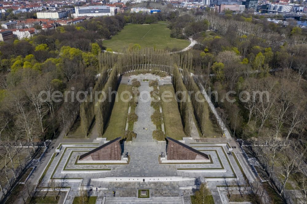 Berlin from the bird's eye view: The Soviet War Memorial in Treptow Park is a memorial in Berlin