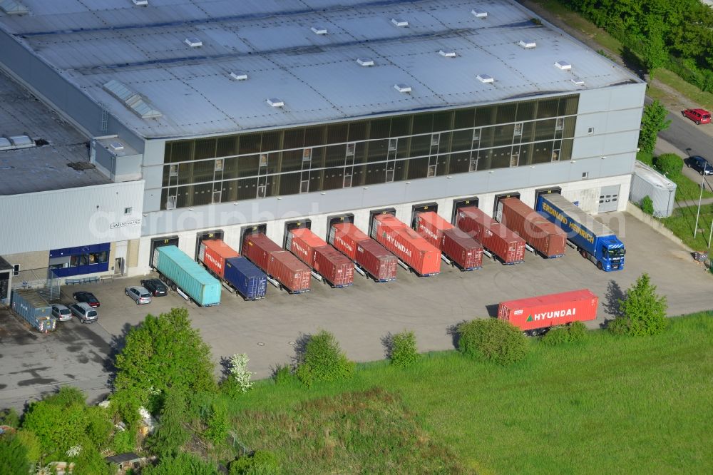 Aerial photograph Bad Oldesloe - Freight forwarding building a logistics and transport company in Bad Oldesloe in the state Schleswig-Holstein