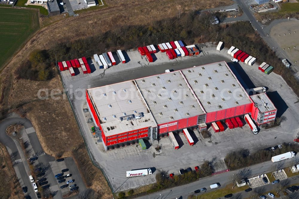 Himmelkron from above - Freight forwarding building a logistics and transport company Emons Spedition GmbH in Himmelkron in the state Bavaria, Germany