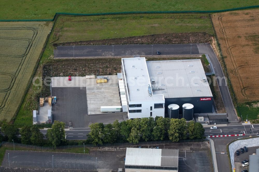 Aerial photograph Bebra - Freight forwarding building a logistics and transport company on Justus-Liebig-Strasse in the district Lispenhausen in Bebra in the state Hesse, Germany