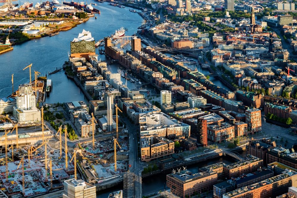 Aerial photograph Hamburg - Speicherstadt in Hamburg