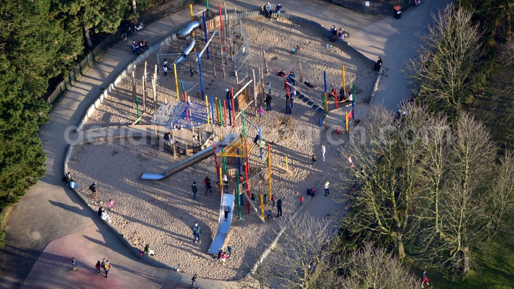 Aerial image Bonn - Playground in the Rheinaue in the state North Rhine-Westphalia, Germany