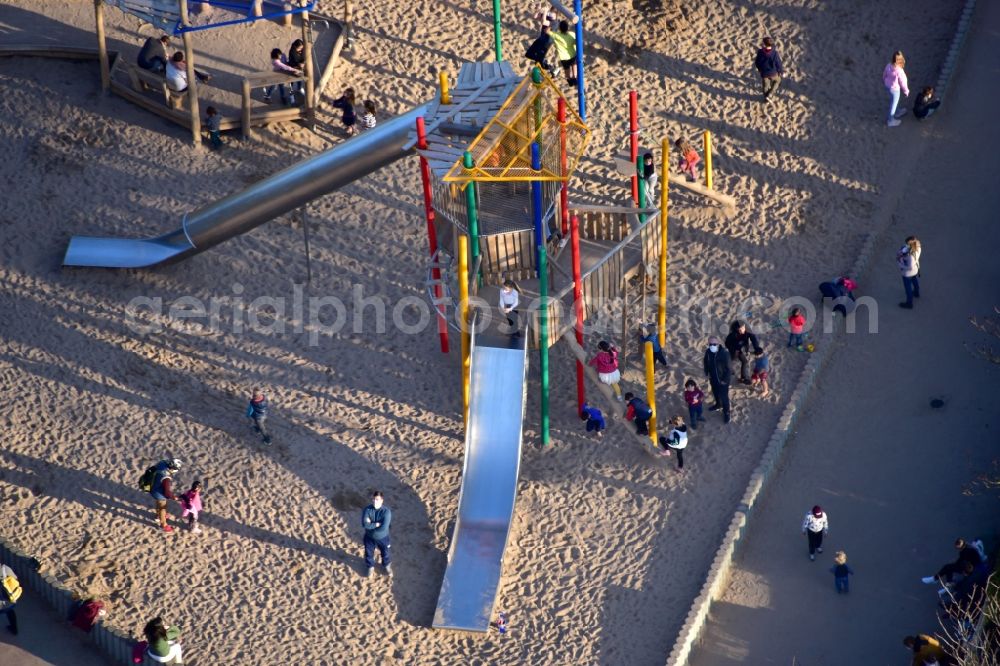 Aerial photograph Bonn - Playground in the Rheinaue in the state North Rhine-Westphalia, Germany