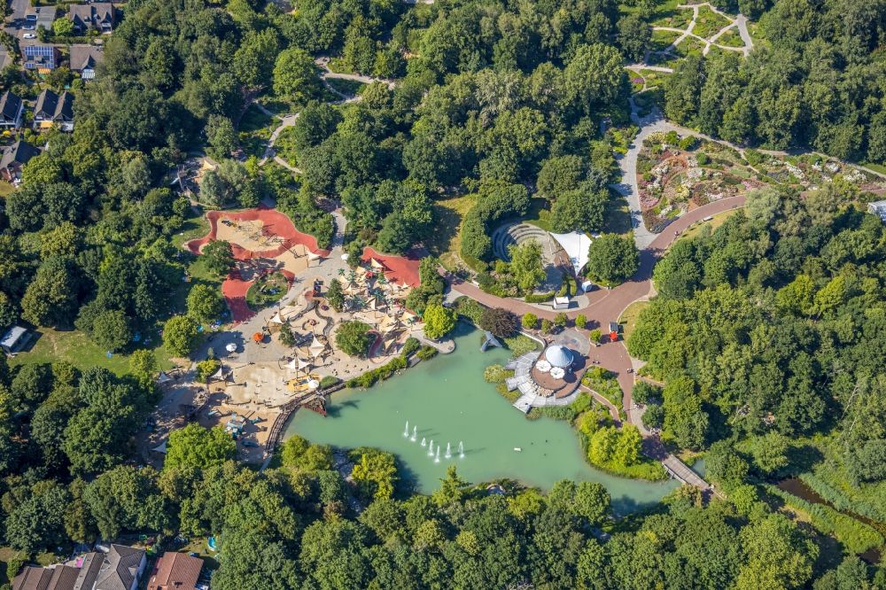 Hamm from above - Park grounds on Maximilianpark Hamm GmbH in Hamm in the state North Rhine-Westphalia, Germany