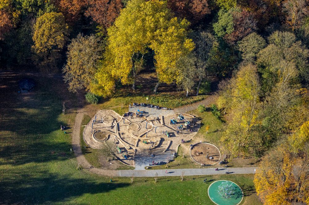 Aerial image Witten - playground Spielplatz Hohenstein in Witten in the state North Rhine-Westphalia, Germany