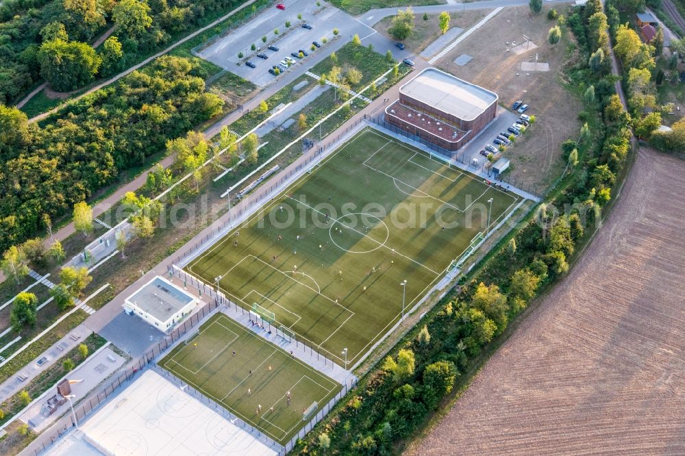 Aerial photograph Landau in der Pfalz - Exhibition grounds of the Landesgartenschau 2015 in Landau in der Pfalz in the state Rhineland-Palatinate, Germany
