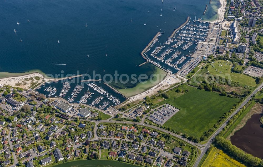 Strande from above - Marinas Schilksee and Strande in Kiel in Schleswig-Holstein