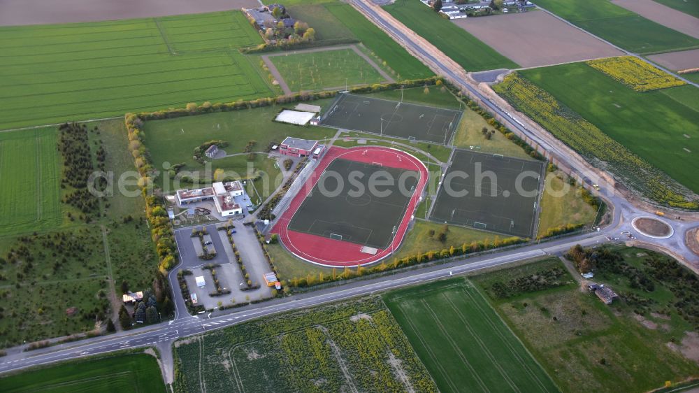 Niederkassel from above - Sports Park South in Niederkassel in the state North Rhine-Westphalia, Germany