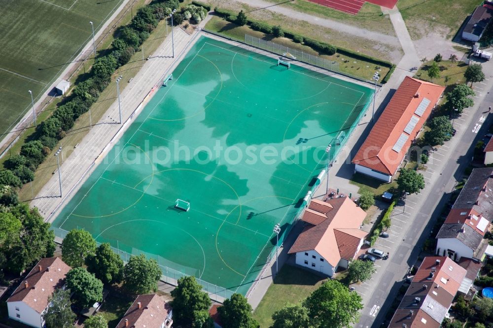 Aerial photograph Bad Dürkheim - Sports grounds of the Duerkheimer Hockey Club in Bad Duerkheim in the state Rhineland-Palatinate