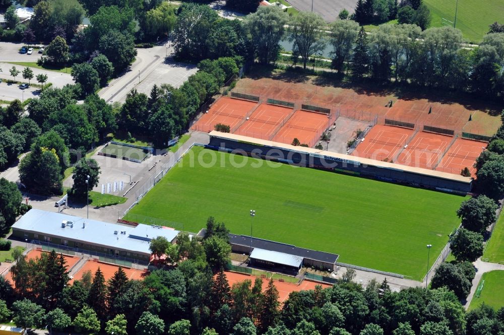 Aerial image Fürstenfeldbruck - View of the sports field of the sports club Fuerstenfeldbruck in the state Bavaria