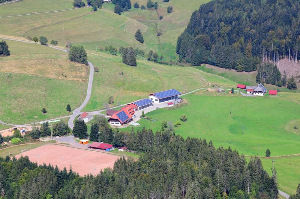 Aerial image Häg-Ehrsberg - Sports grounds and football pitch in the district Waldmatt in Haeg-Ehrsberg in the state Baden-Wuerttemberg, Germany