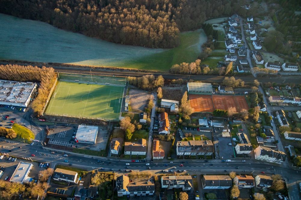 Aerial photograph Gevelsberg - Sports grounds and football pitch Am Keuthahn in Gevelsberg in the state North Rhine-Westphalia, Germany