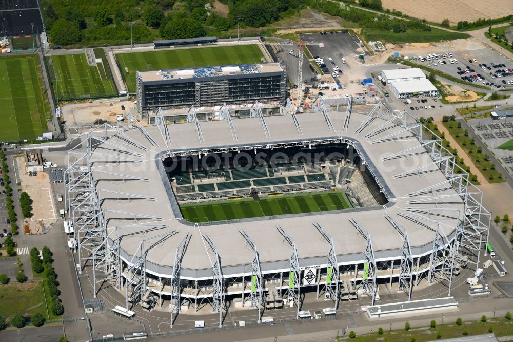 Aerial image Mönchengladbach - Sports facility grounds of the Arena ...