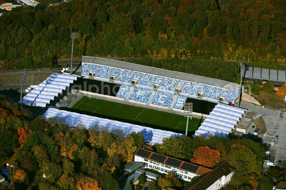 Aerial photograph Saarbrücken - Sports facility grounds of the Arena stadium Ludwigsparkstadion in the district Malstatt in Saarbruecken in the state Saarland, Germany