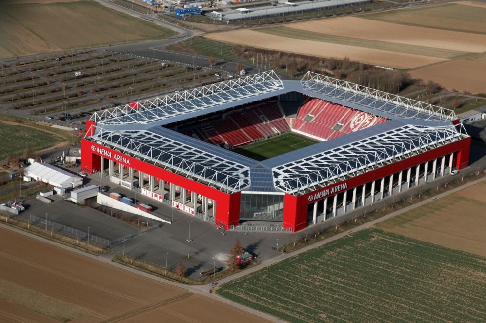 Aerial Photograph Mainz Sports Facility Grounds Of The Arena Of The Stadium Mewa Arena Former Name