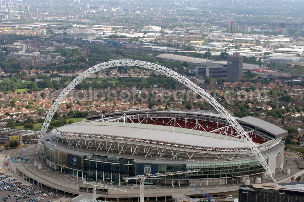 Aerial photograph London - Sports facility grounds of the Arena Wembley - stadium in London in England, United Kingdom