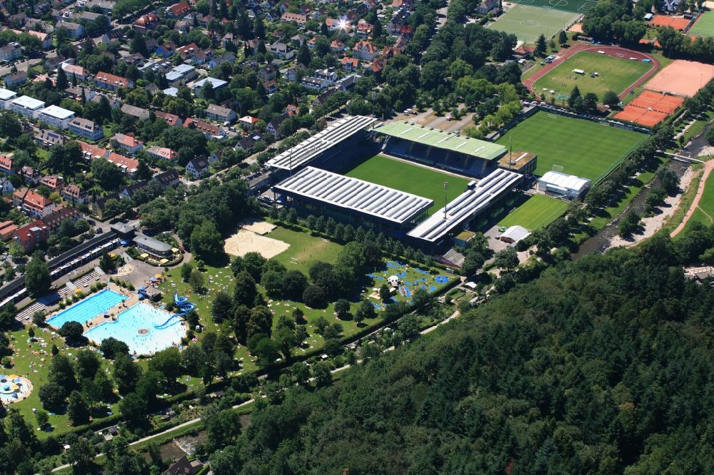Aerial image Freiburg im Breisgau - Black Forest Stadion in Freiburg in Baden-Wuerttemberg